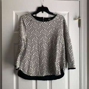 W5 Black & Cream Blouse